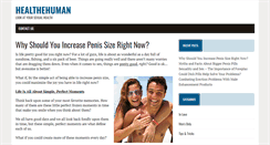 Desktop Screenshot of healthehuman.com