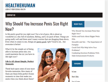 Tablet Screenshot of healthehuman.com